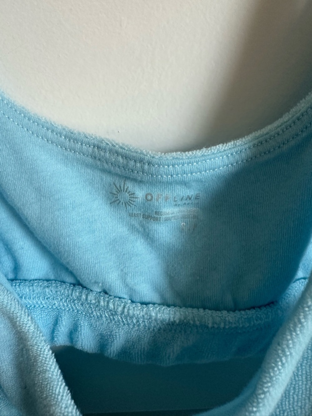 Aerie Offline Recharge Summer Lights Terry Sports Bra Bralette - Picture 3 of 3